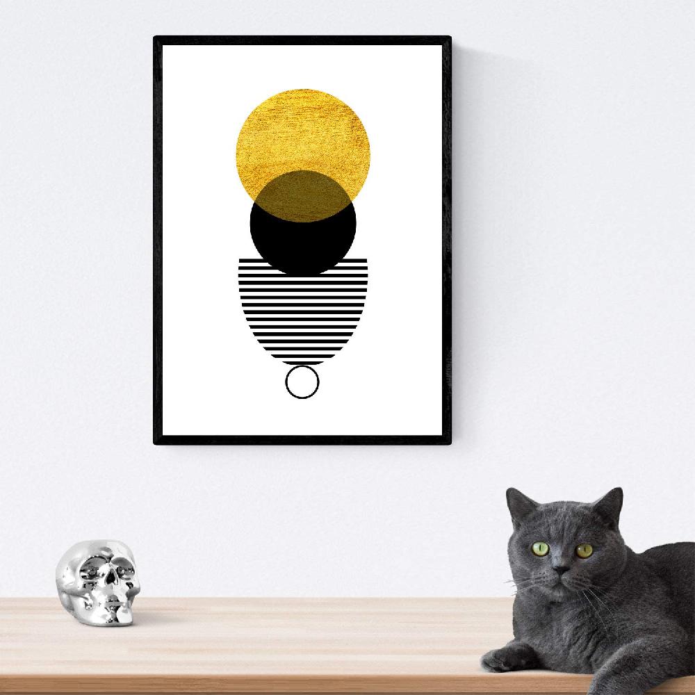 nacnic Set de 3 láminas Eclipse Solar Estilo Nórdico Tienda