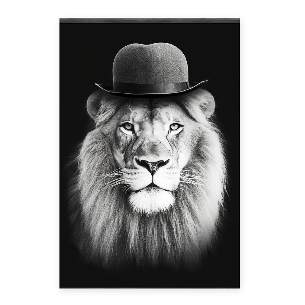 nacnic Póster Divertido Sir Lion en Blanco y Negro Liquidación