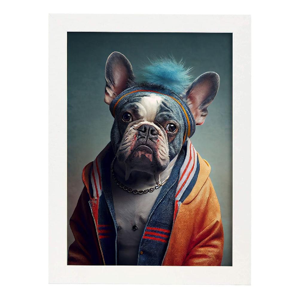 nacnic Nacnic Lámina de Bulldog Francés con Vestimenta Humana Últimos 2 días