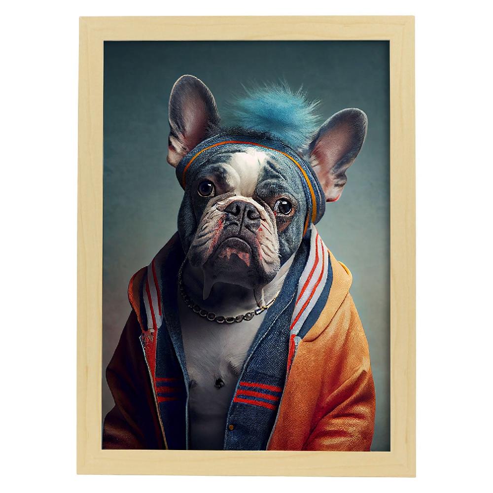nacnic Nacnic Lámina de Bulldog Francés con Vestimenta Humana Últimos 2 días