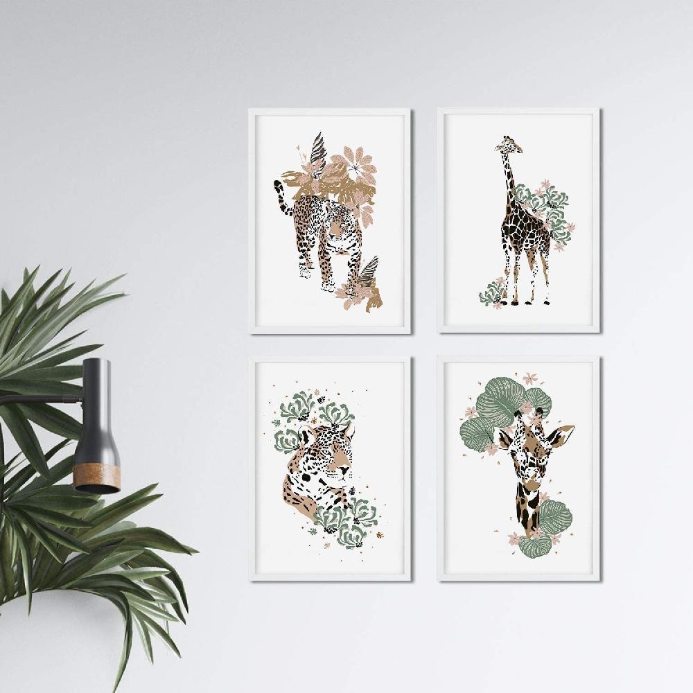 nacnic Set de láminas de animales y plantas de la jungla