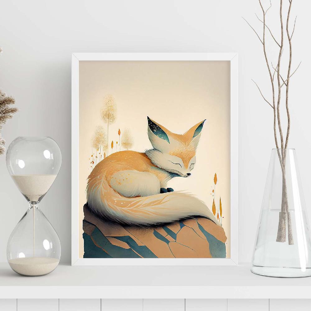 nacnic Lámina Nacnic de Fennec Zorro Durmiendo Solo queda un día