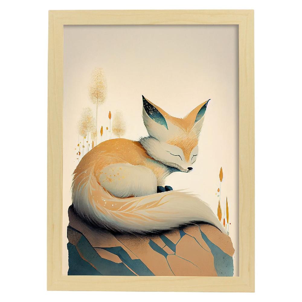 nacnic Lámina Nacnic de Fennec Zorro Durmiendo Solo queda un día