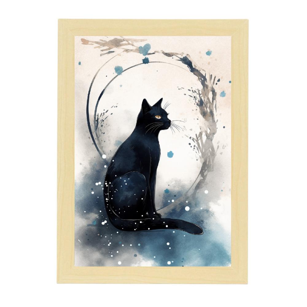 nacnic Póster de pintura surrealista japonesa Sumi-E Liquidación