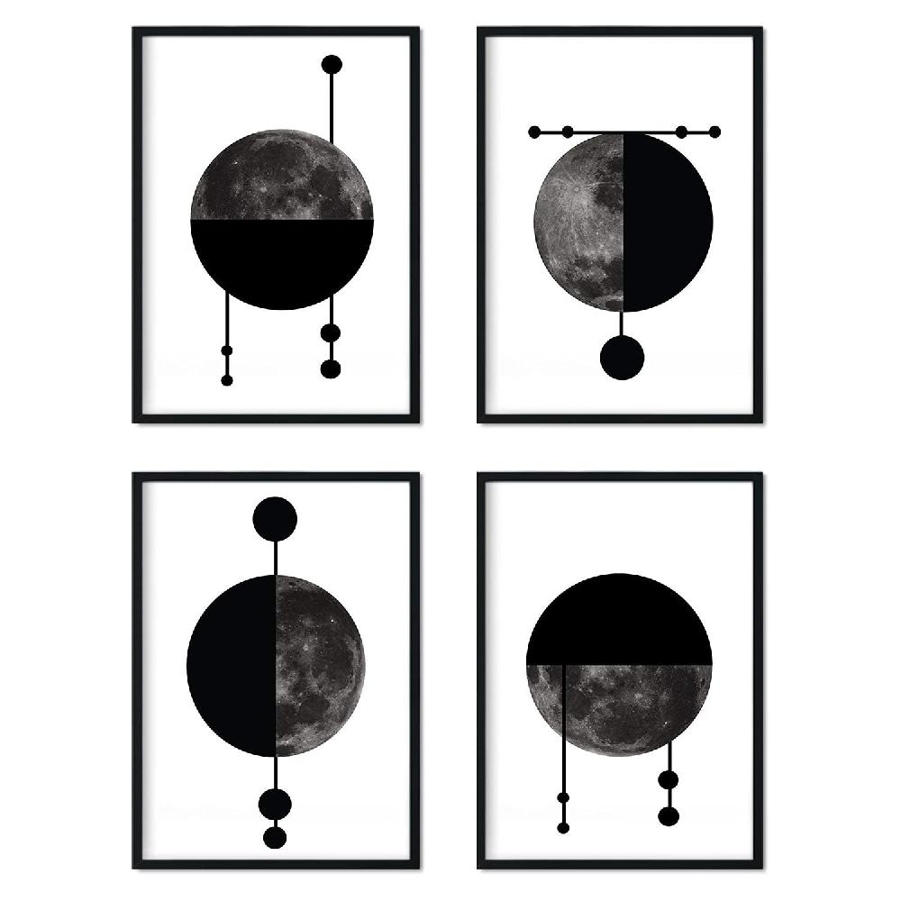 nacnic Set de 4 Láminas Estilo Nórdico Cuatro Lunas Gran oferta