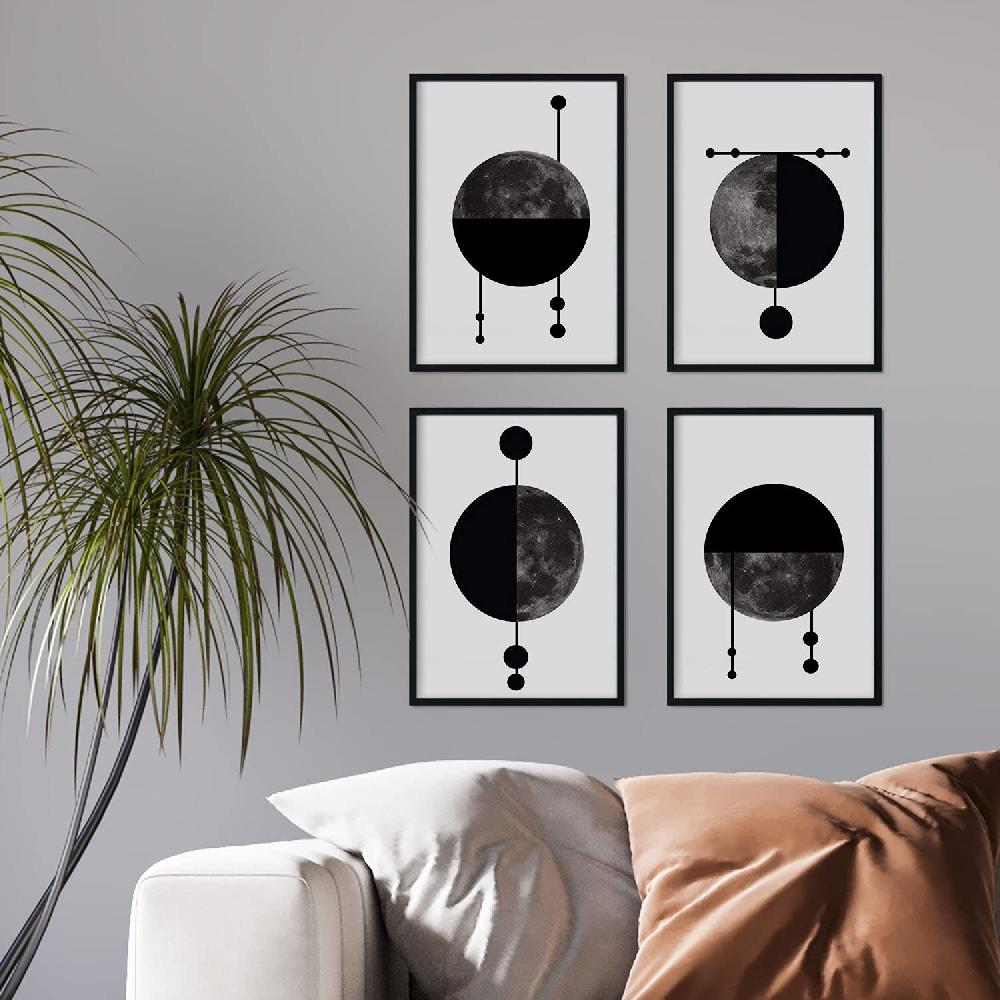 nacnic Set de 4 Láminas Estilo Nórdico Cuatro Lunas Gran oferta