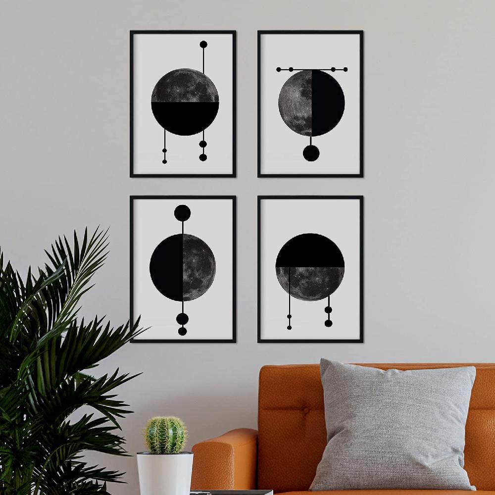 nacnic Set de 4 Láminas Estilo Nórdico Cuatro Lunas Gran oferta