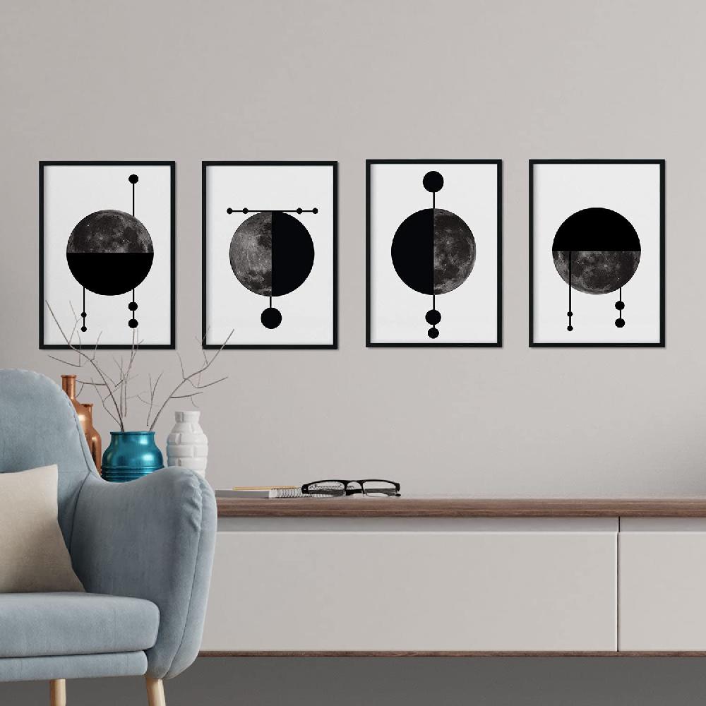 nacnic Set de 4 Láminas Estilo Nórdico Cuatro Lunas Gran oferta