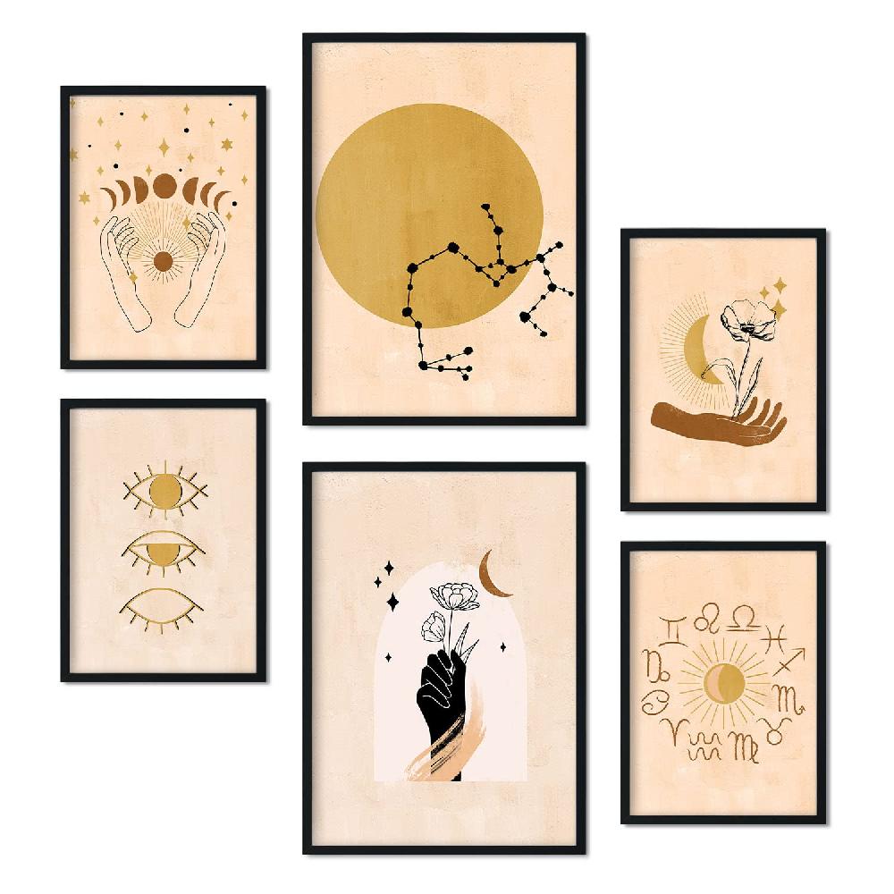 nacnic Set de 6 láminas Místico de estilo collage Promoción trimestral