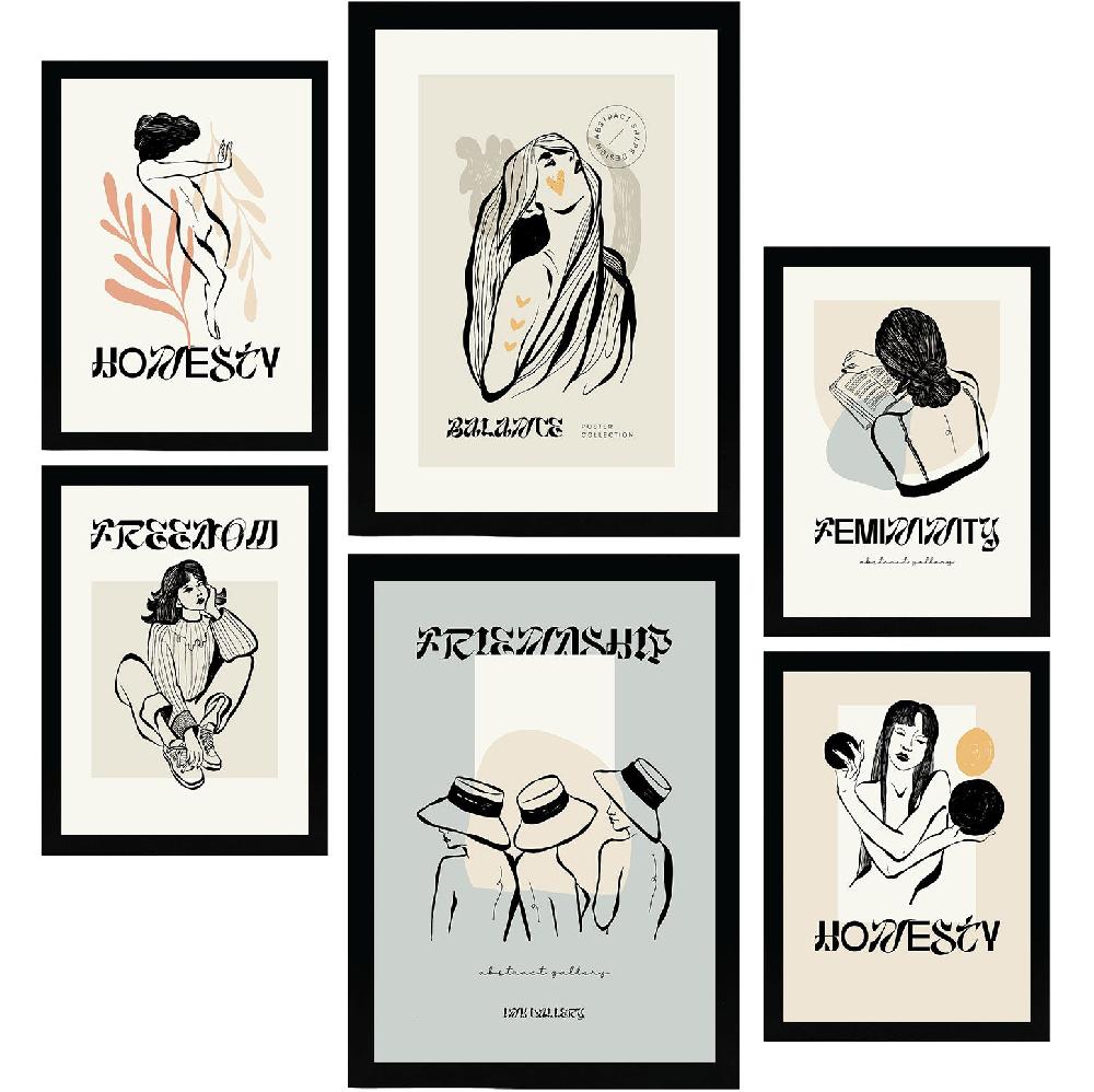 nacnic Thick Black Ink Posters. Friendship Envío internacional gratuito