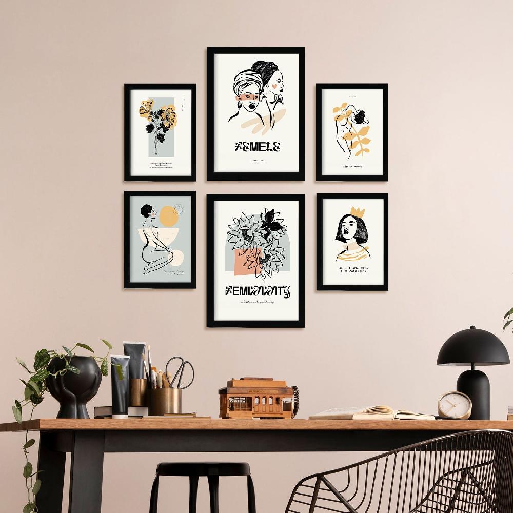 nacnic Thick Black Ink Posters. Femininity Ahorra y exporta