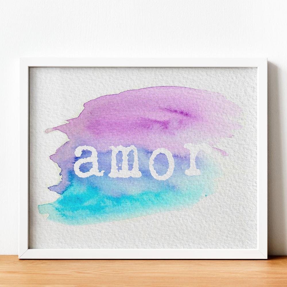nacnic Lámina Colorida de Palabra Amor 2