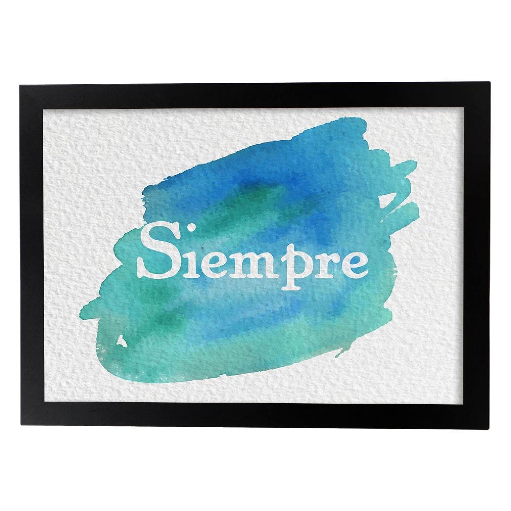 nacnic Lámina de palabra Siempre con diseño acuarela colorido En línea