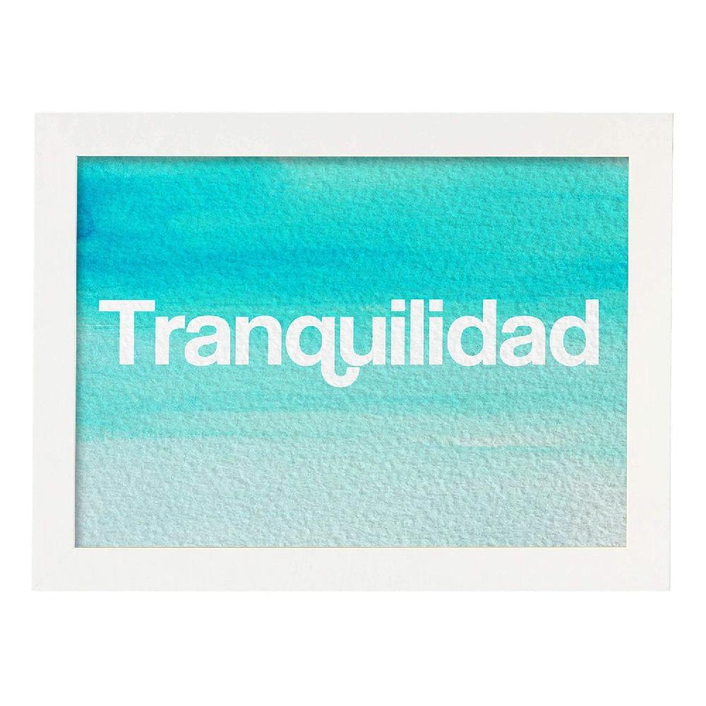 nacnic Lámina de Palabra Tranquilidad Colorida Rebajas