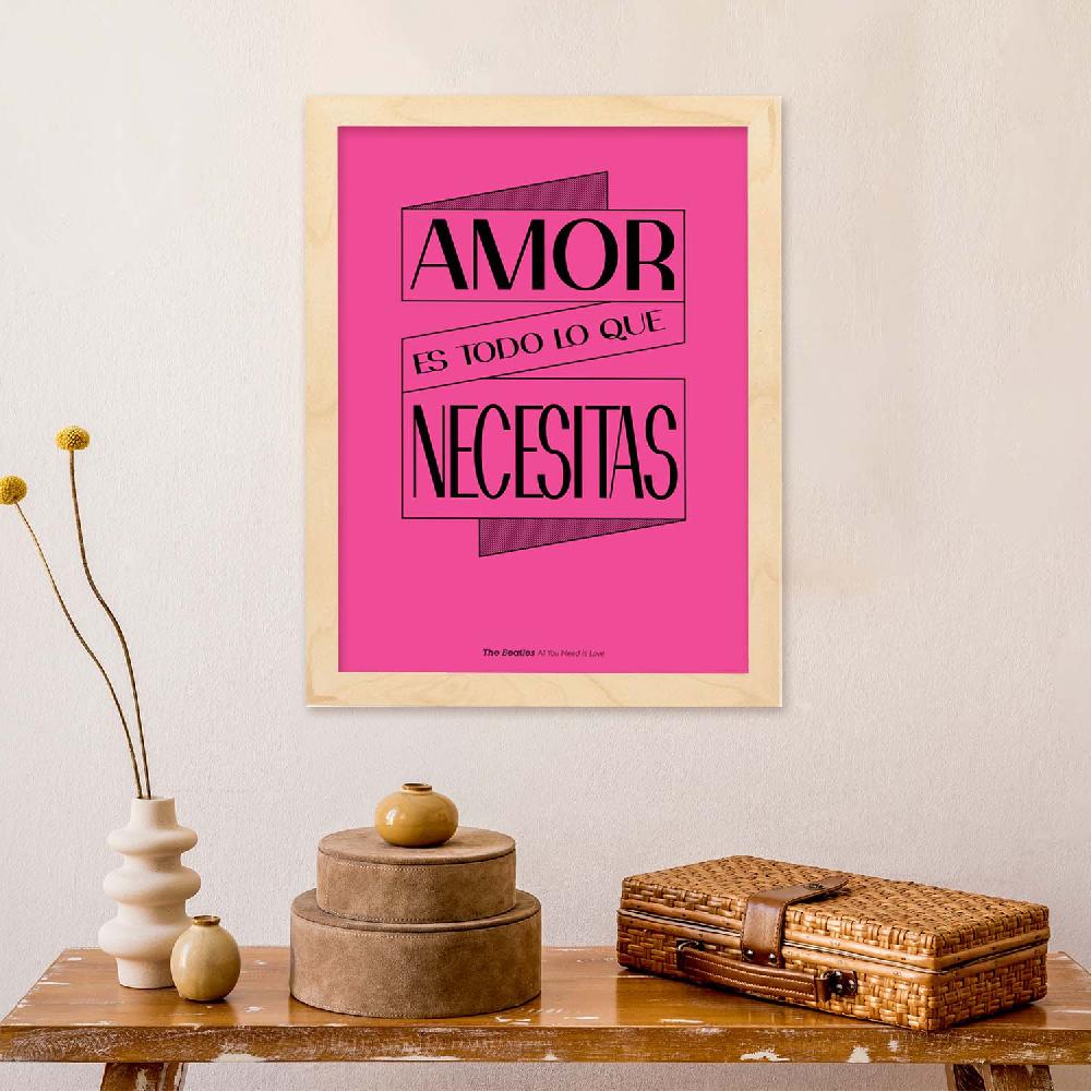 nacnic Lámina Amor es Todo Lo Que Necesitas Descuento