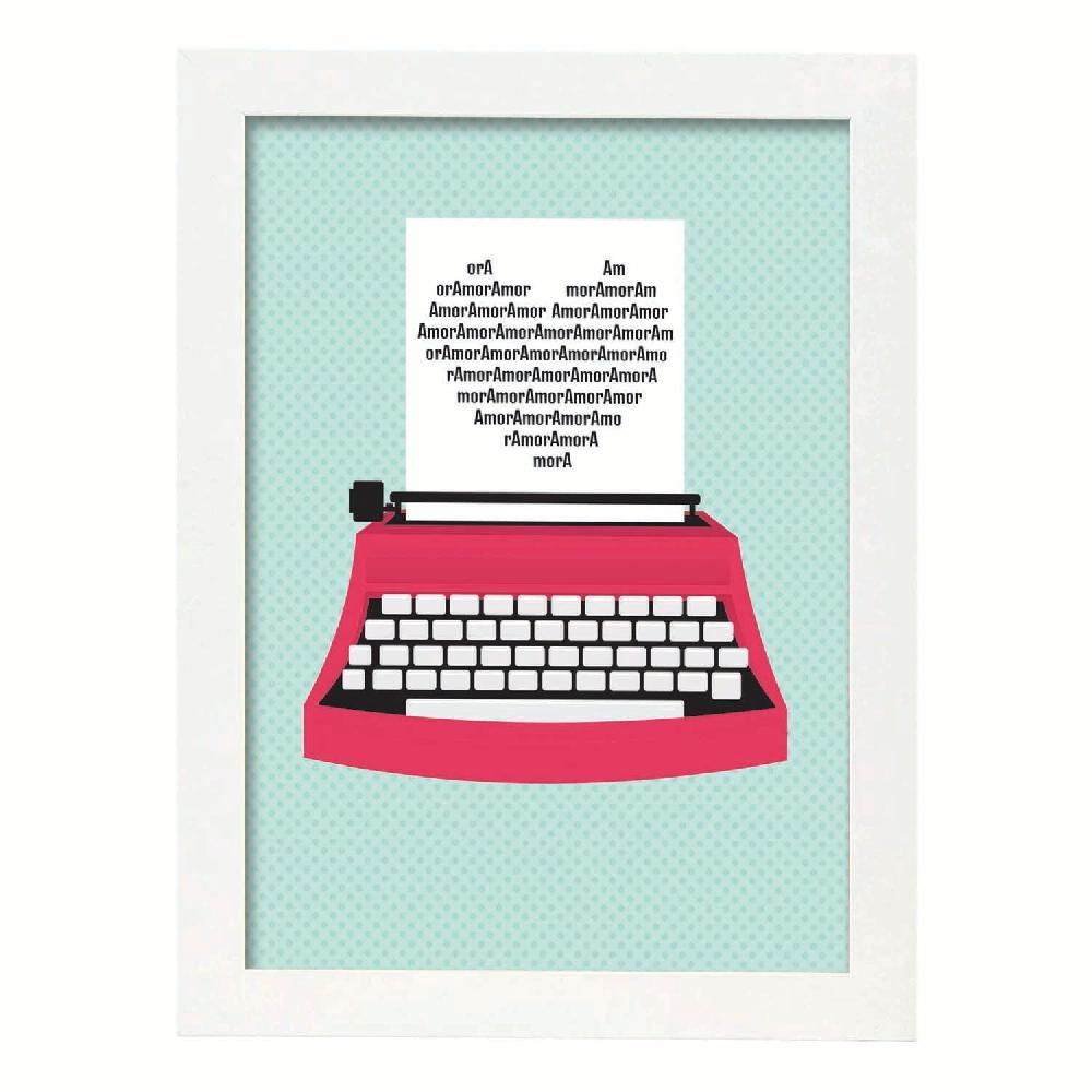 nacnic Poster con mensaje feliz. Lámina Amor Tienda