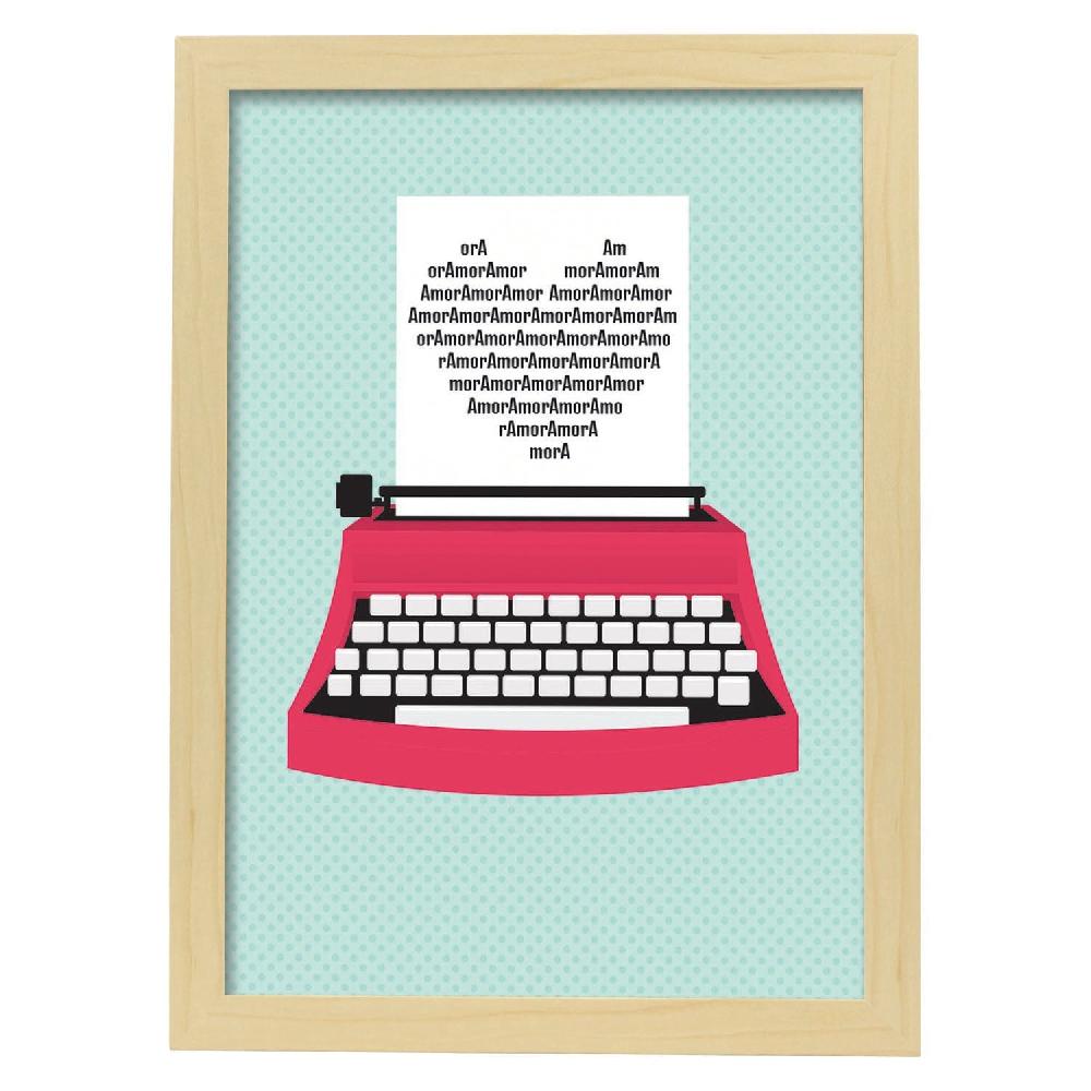 nacnic Poster con mensaje feliz. Lámina Amor Tienda
