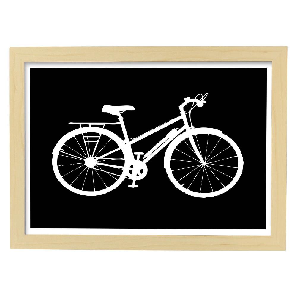 nacnic Poster con mensaje feliz. Lámina Bici Liquidación