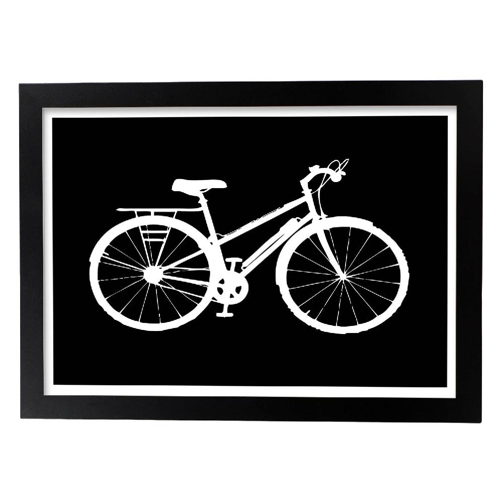 nacnic Poster con mensaje feliz. Lámina Bici Liquidación