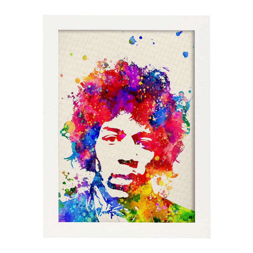 nacnic Póster de Jimi Hendrix en acuarela Envío gratis