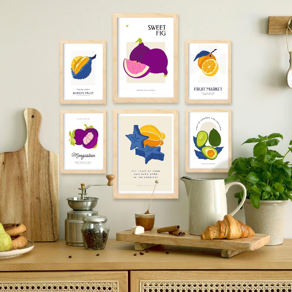 nacnic Laminas de Alimentos y Plantas con Collage de Frutas ÚLTIMAS EDICIONES
