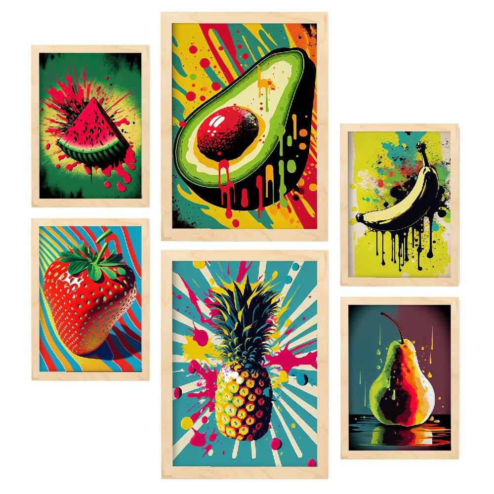 nacnic Conjunto Pop Art Verduras Nacnic Laminas Último día