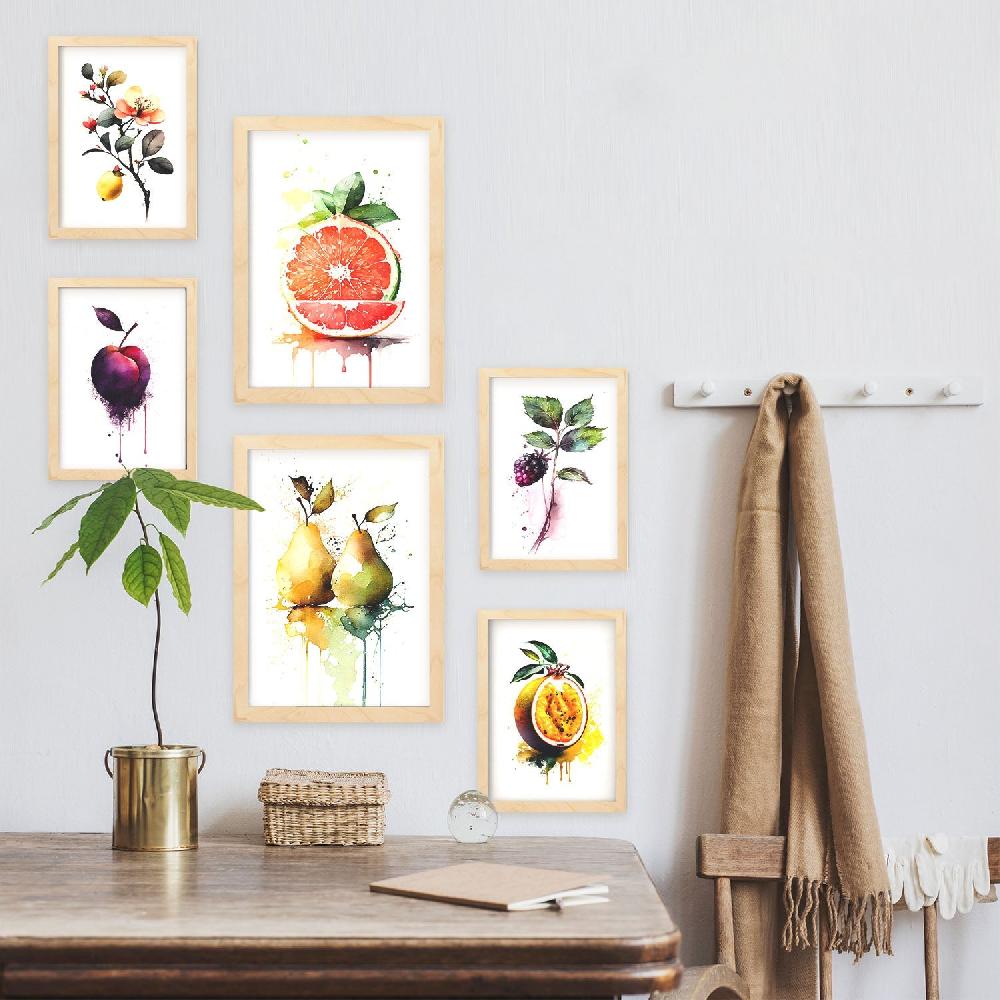 nacnic Nacnic Láminas de Frutas Acuarela Set_01 Promoción trimestral
