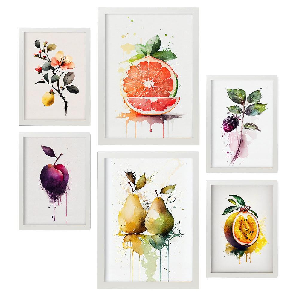 nacnic Nacnic Láminas de Frutas Acuarela Set_01 Promoción trimestral