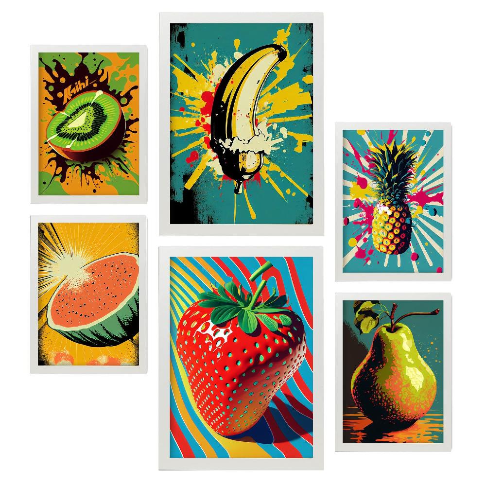 nacnic Nacnic Láminas Pop Art de Verduras Set_2 Liquidación