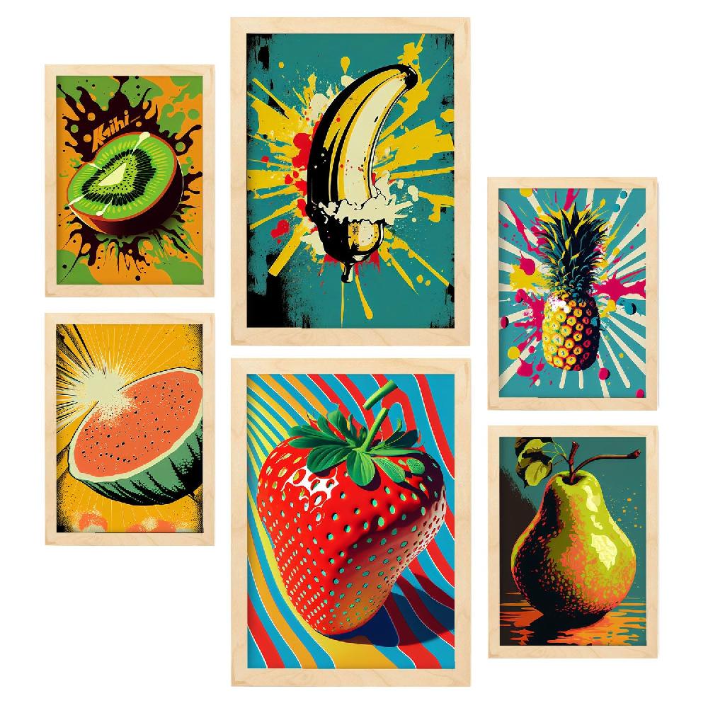 nacnic Nacnic Láminas Pop Art de Verduras Set_2 Liquidación