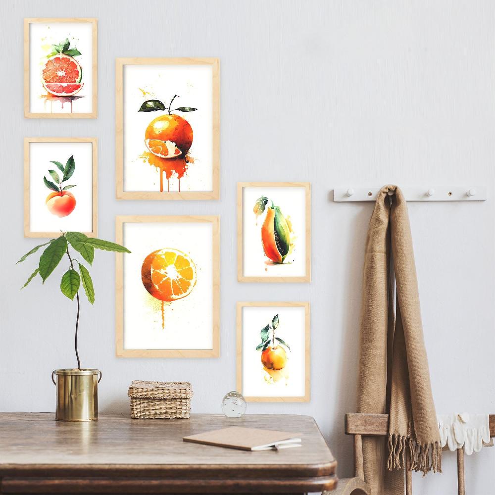nacnic Nacnic Set de Laminas de Frutas Acuarela Limitado a 3 días