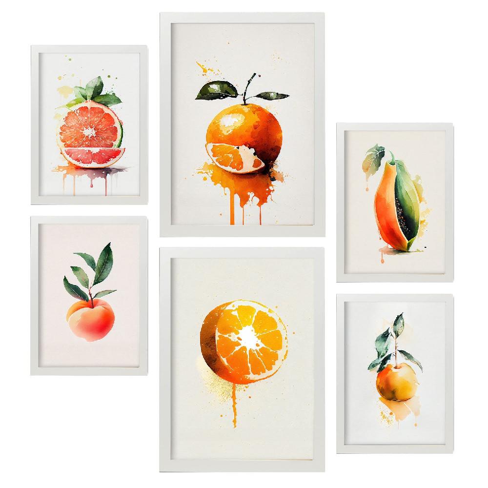 nacnic Nacnic Set de Laminas de Frutas Acuarela Limitado a 3 días