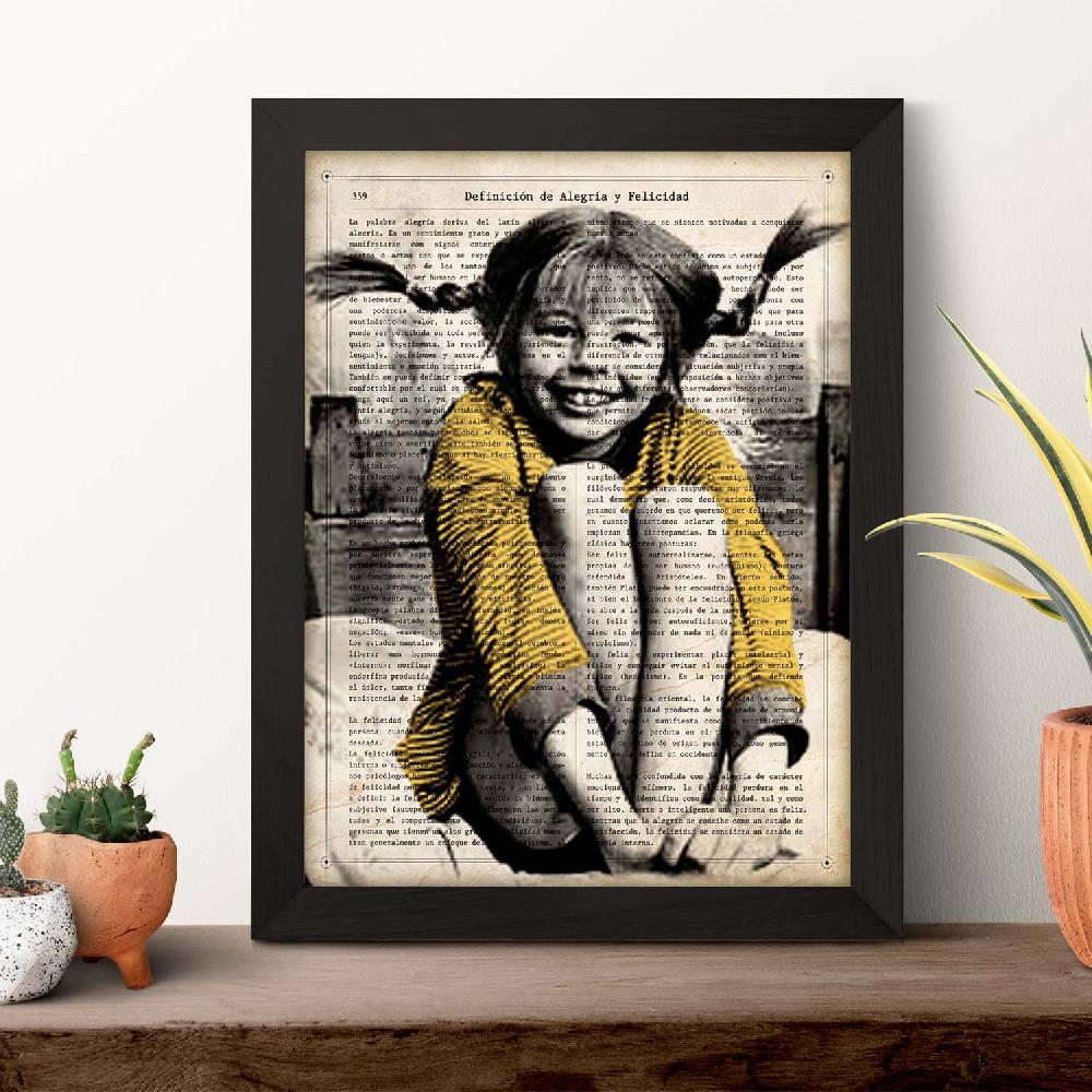 nacnic Póster de Pippi Langstrumpf en Blanco y Negro Precio ultrabajo