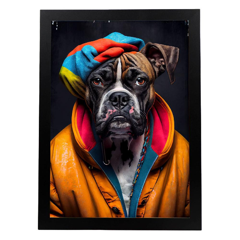 nacnic Lámina Dinámica de Boxer Colorido en Estilo Fotografía de Nacnic Rebajas baratas