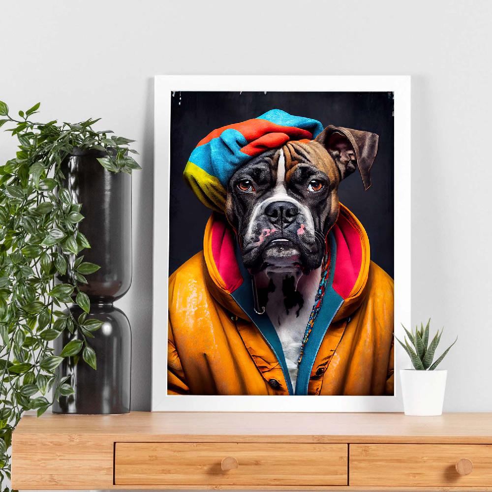 nacnic Lámina Dinámica de Boxer Colorido en Estilo Fotografía de Nacnic Rebajas baratas