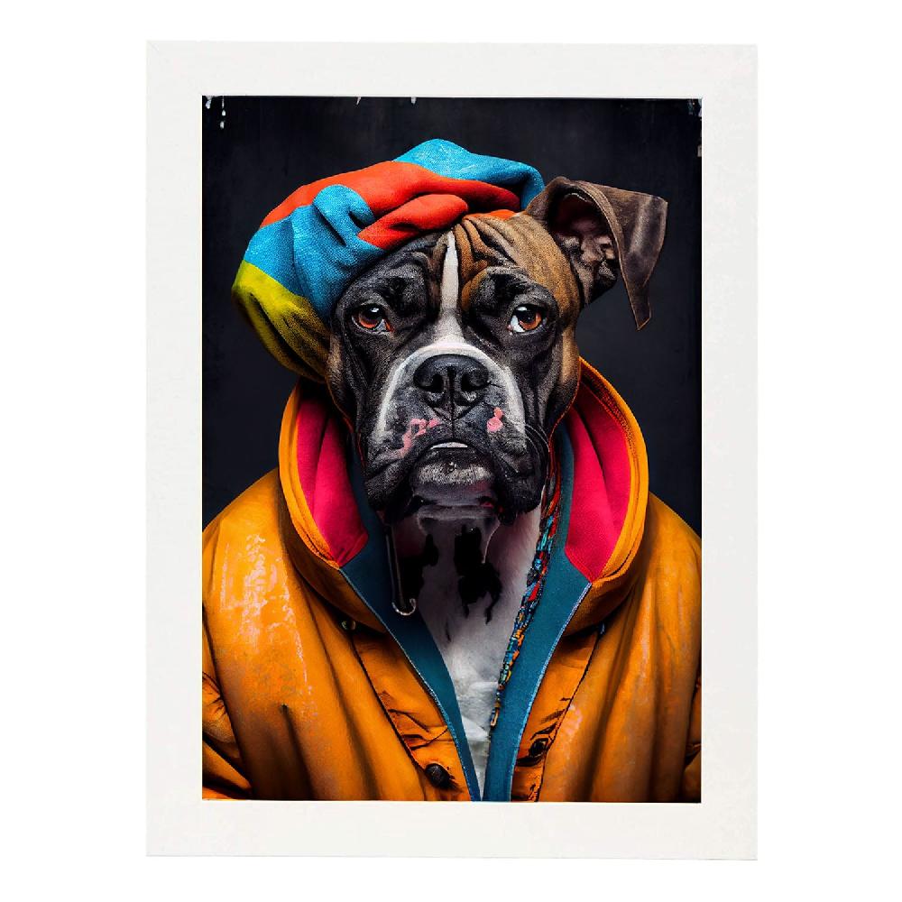 nacnic Lámina Dinámica de Boxer Colorido en Estilo Fotografía de Nacnic Rebajas baratas