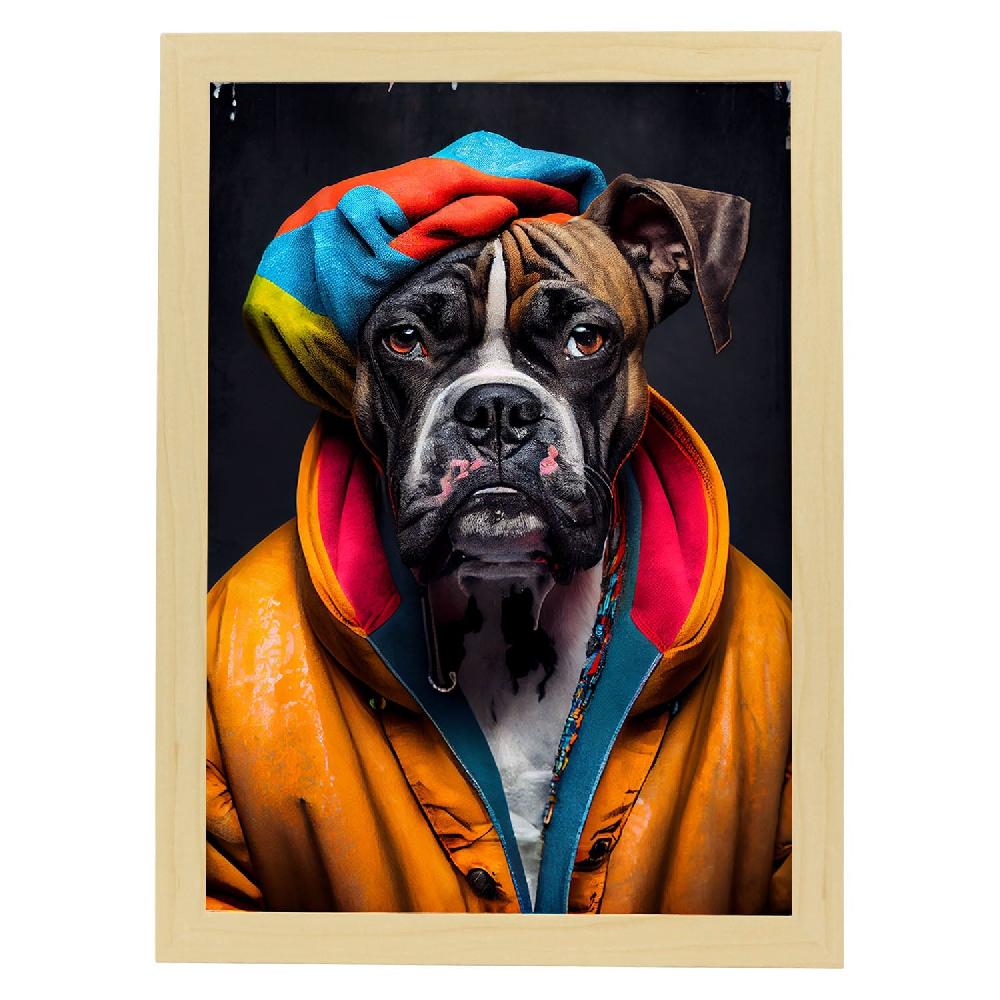 nacnic Lámina Dinámica de Boxer Colorido en Estilo Fotografía de Nacnic Rebajas baratas