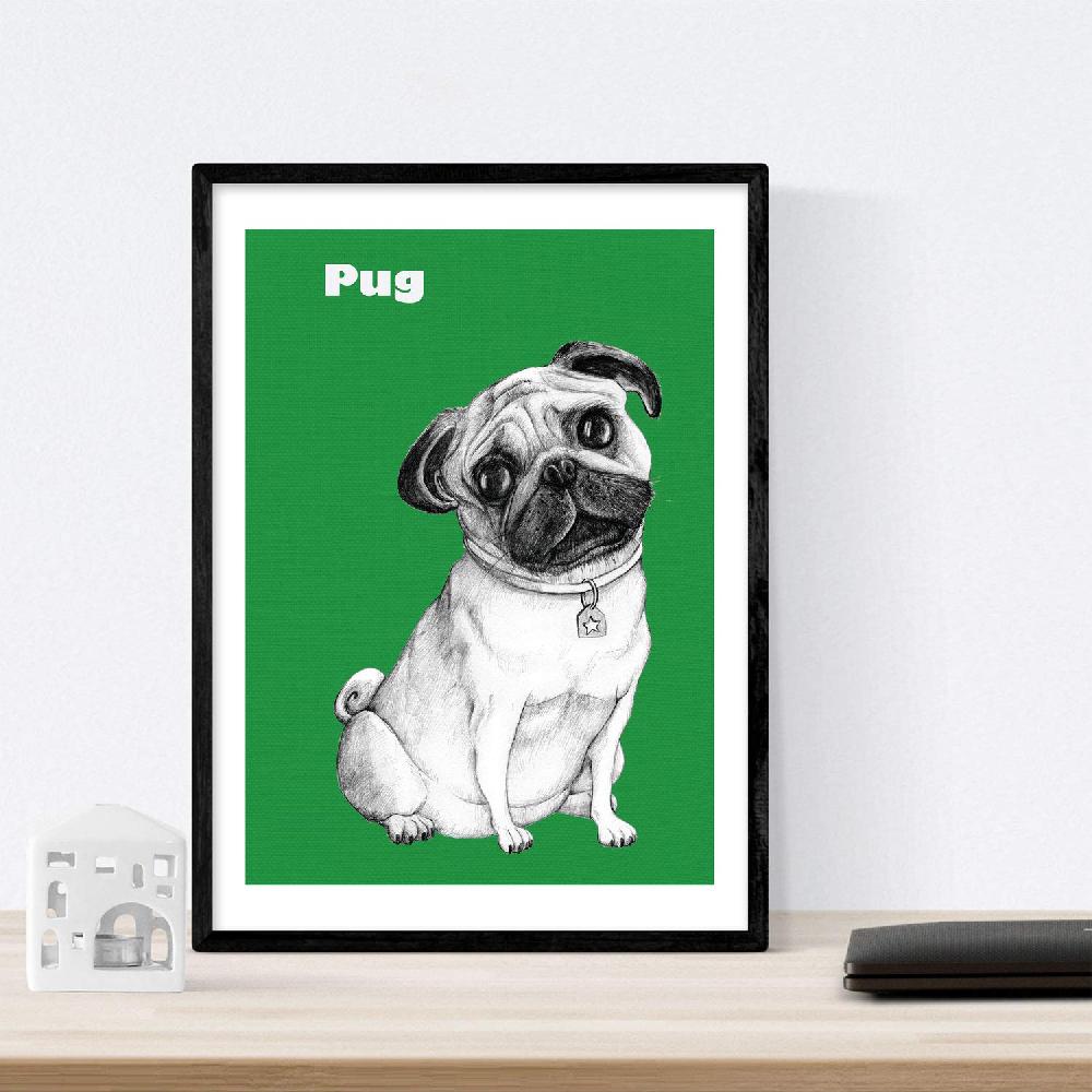 nacnic Pack de láminas pop art de perros de raza Liquidación