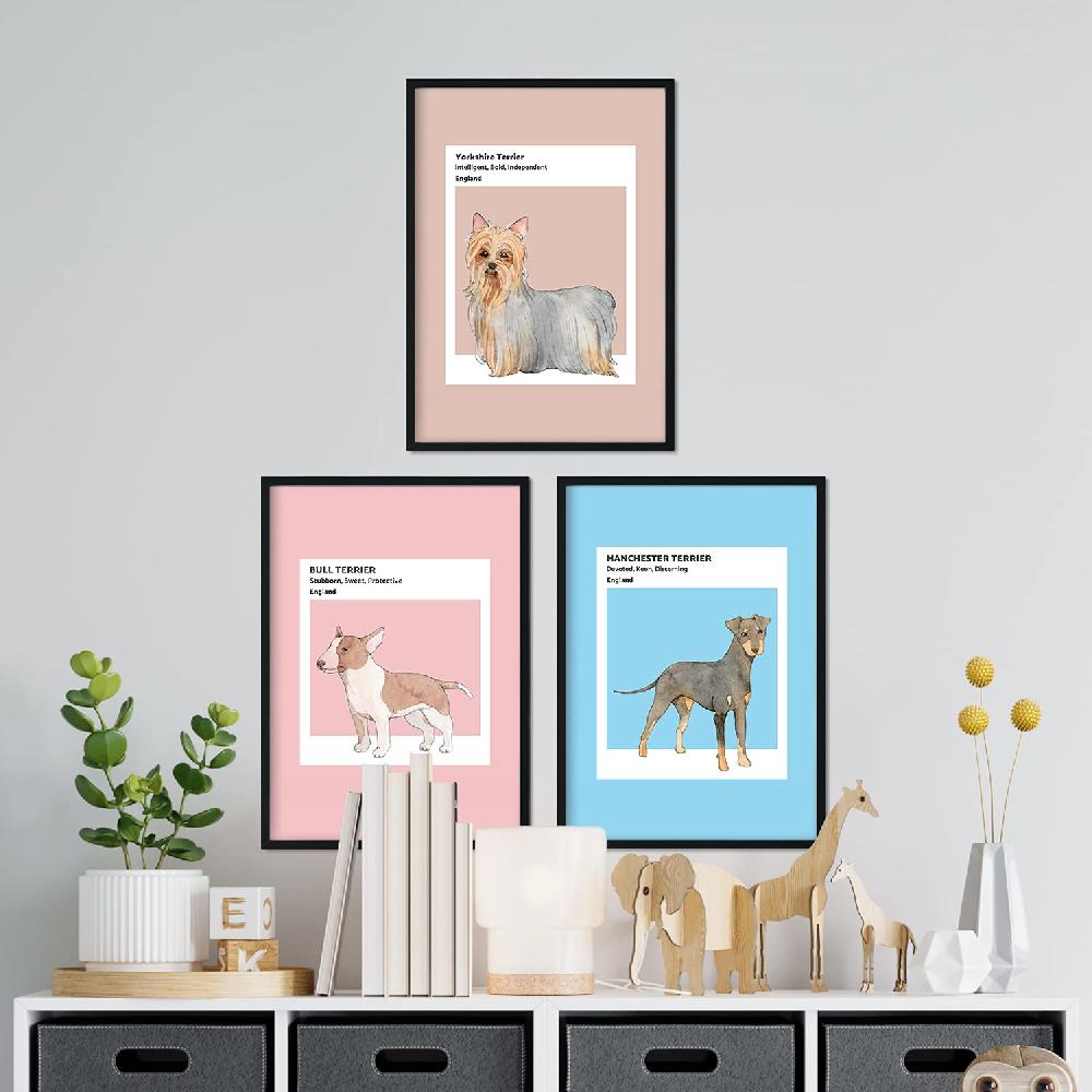 nacnic Set de láminas de razas de perro en tonos pastel de Inglaterra Mejor oferta
