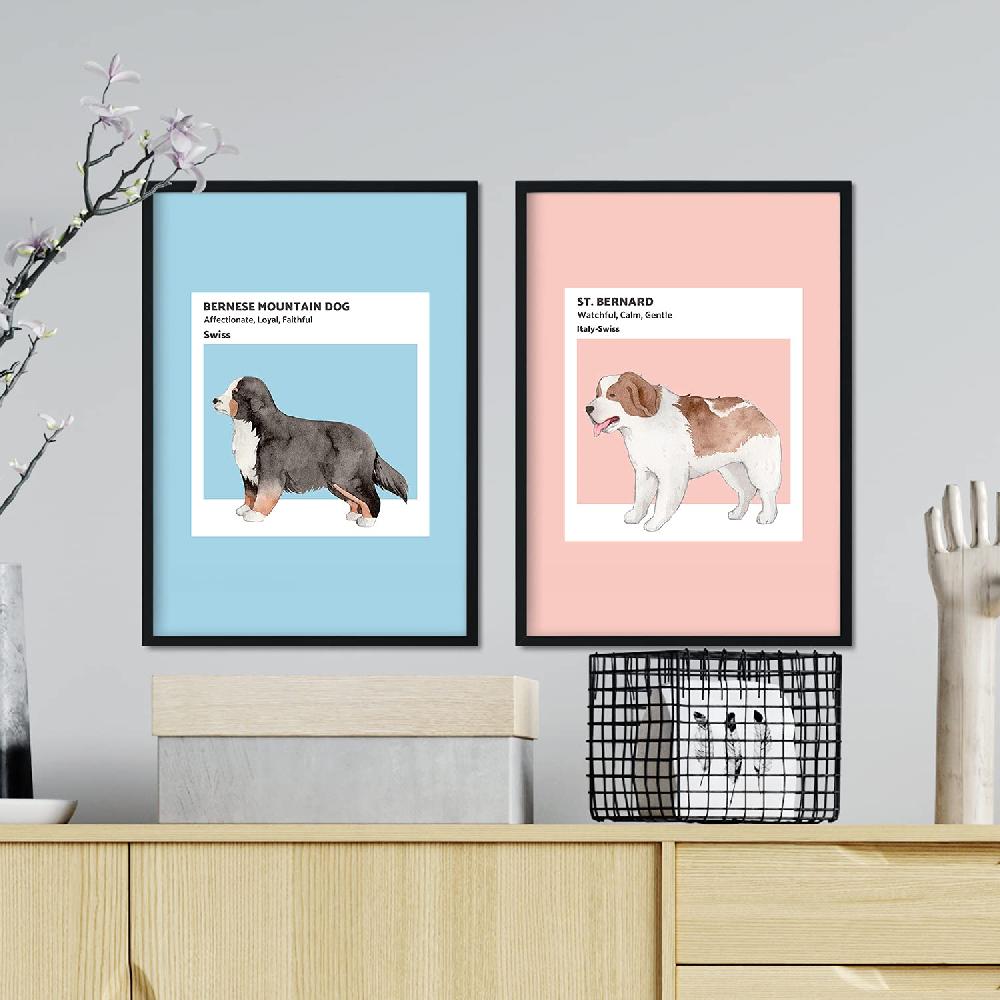 nacnic Set de Láminas Ilustraciones de Perros Suizos en Tonos Pastel Rebajas top