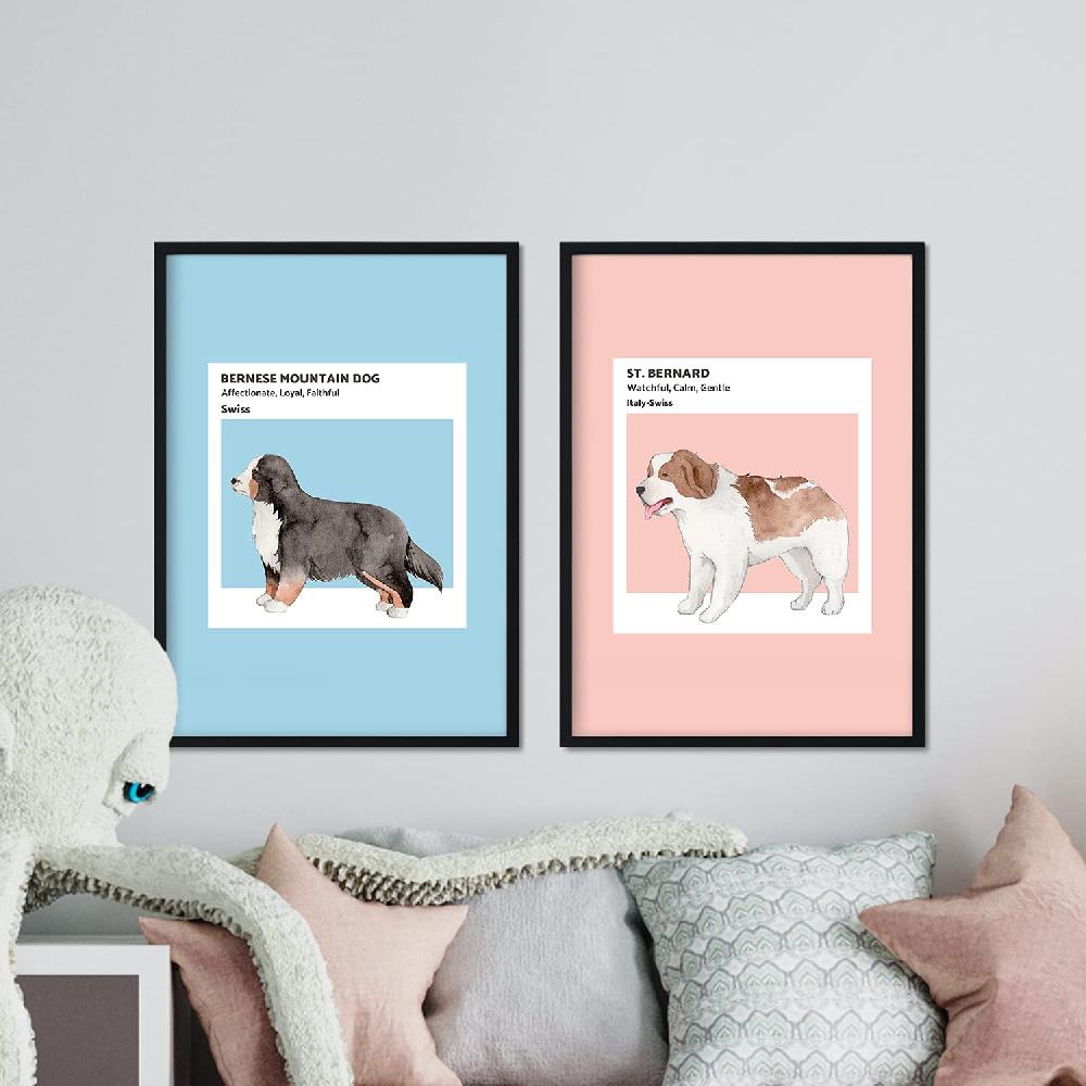 nacnic Set de Láminas Ilustraciones de Perros Suizos en Tonos Pastel Rebajas top