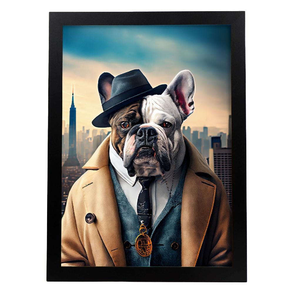 nacnic Lámina Nacnic de Bulldog Detective en Fotografía a Color Promoción por tiempo limitado