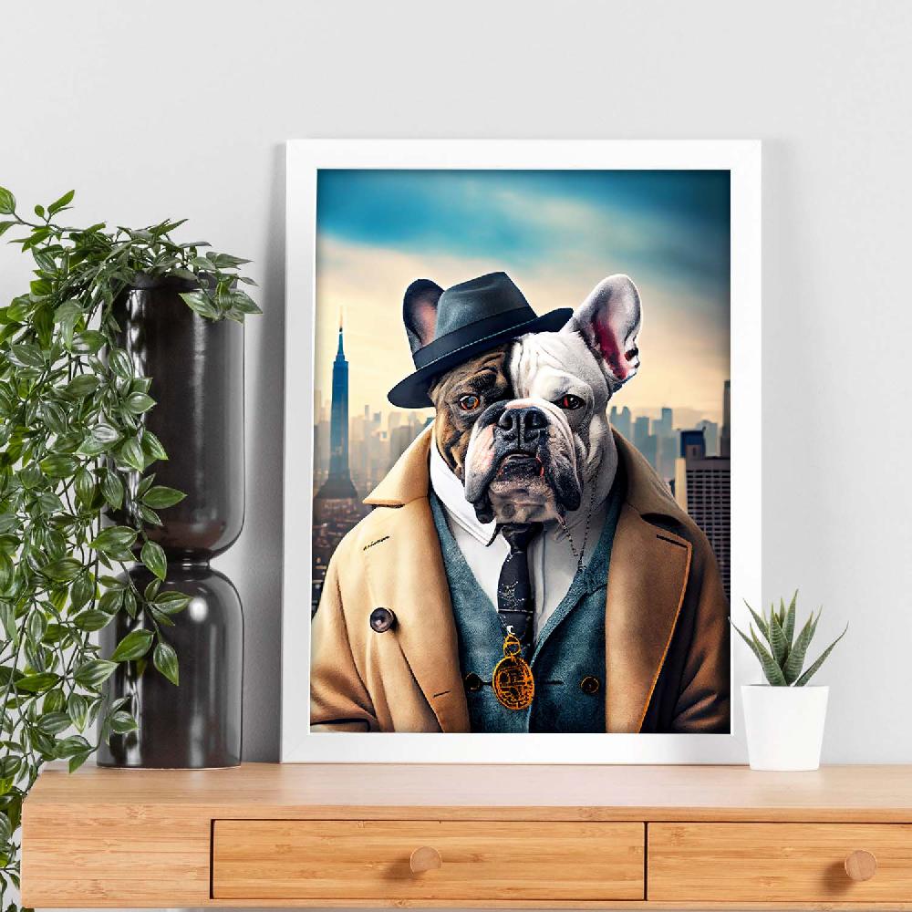 nacnic Lámina Nacnic de Bulldog Detective en Fotografía a Color Promoción por tiempo limitado