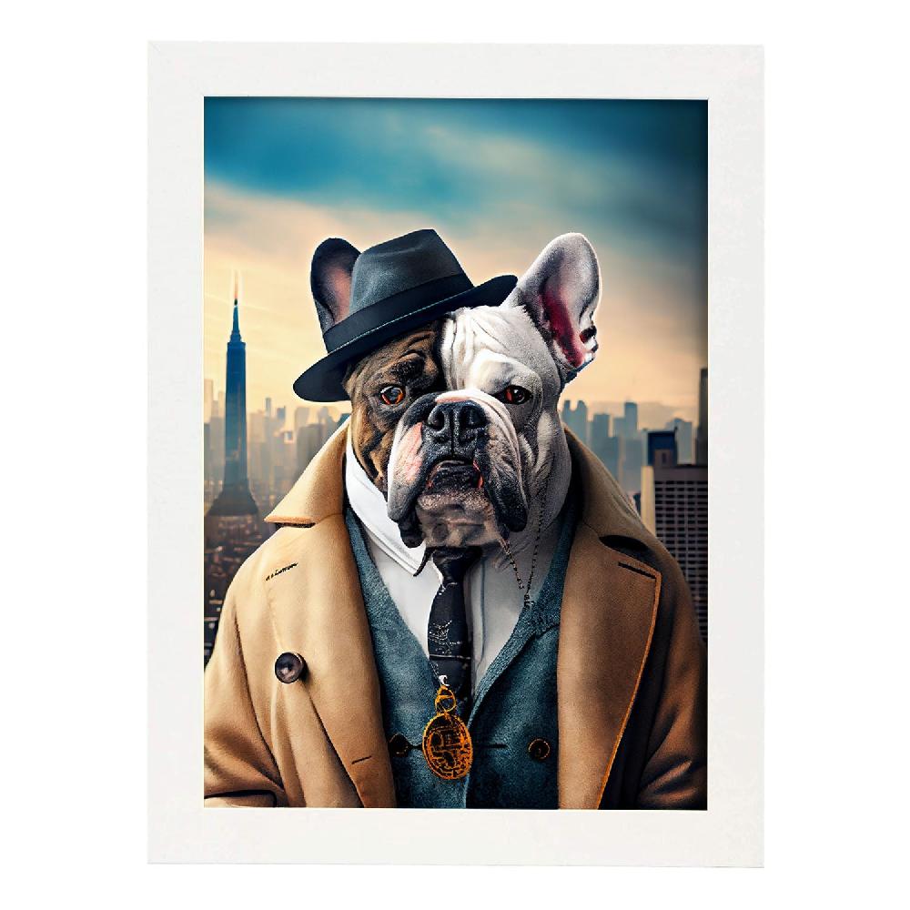 nacnic Lámina Nacnic de Bulldog Detective en Fotografía a Color Promoción por tiempo limitado