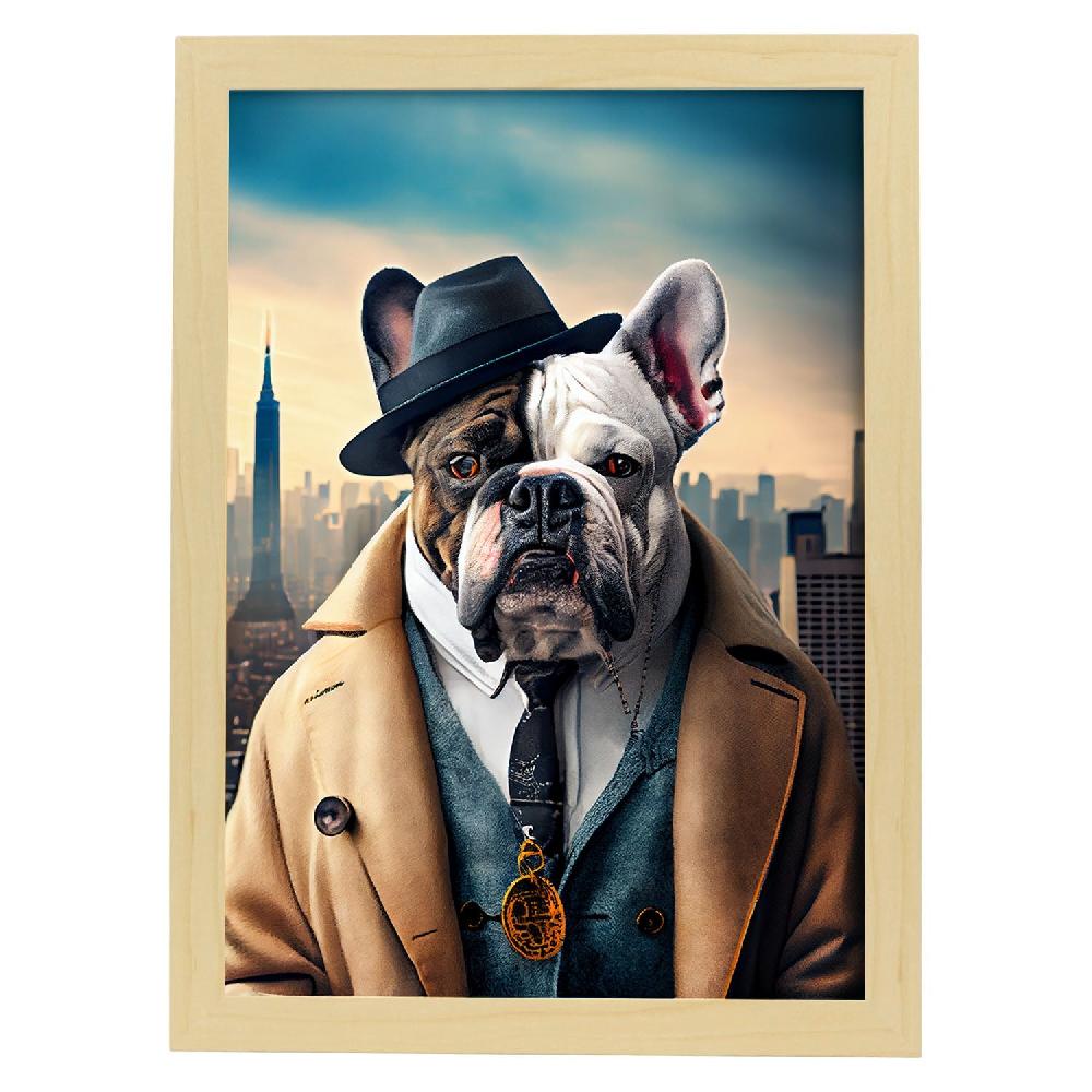 nacnic Lámina Nacnic de Bulldog Detective en Fotografía a Color Promoción por tiempo limitado