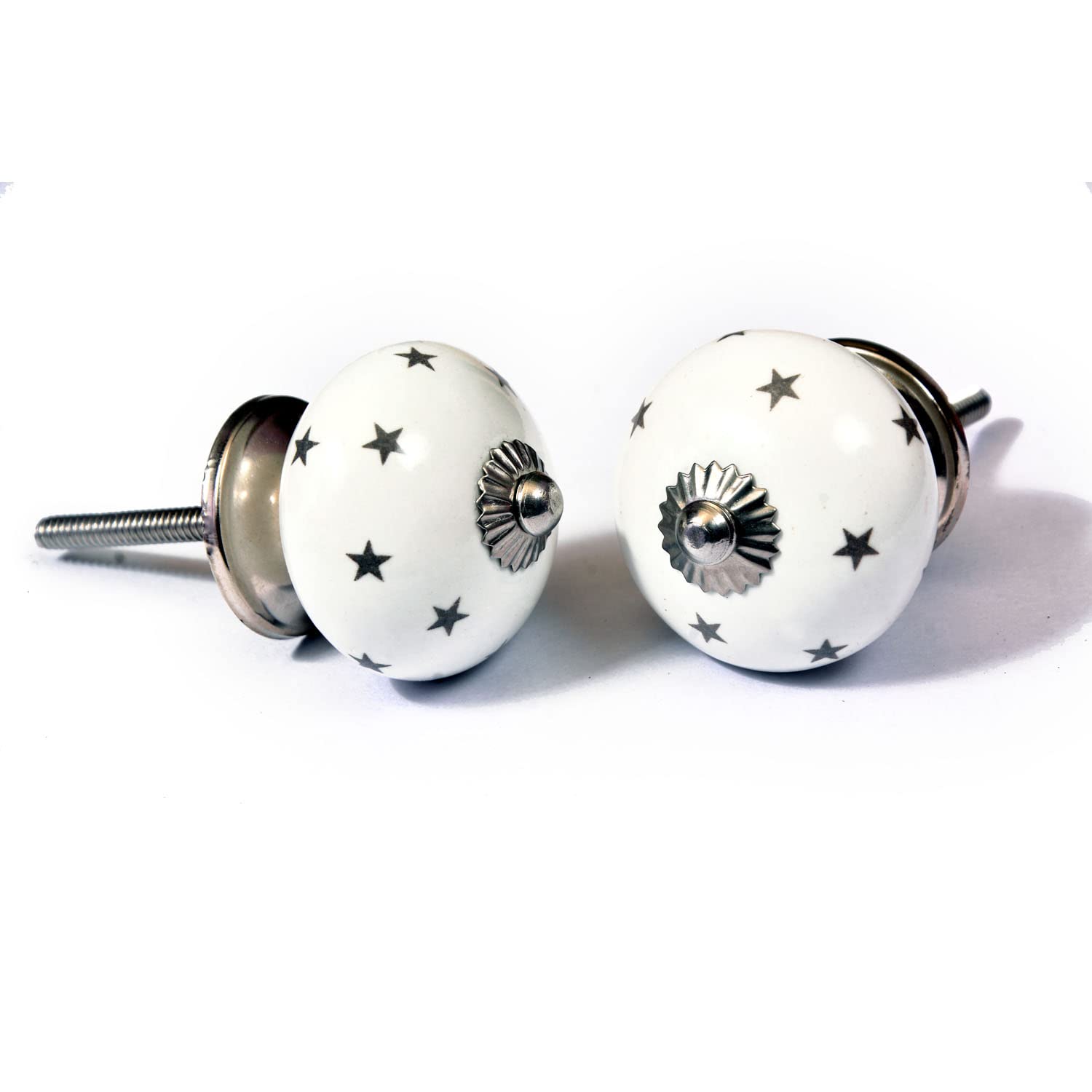 nacnic Set de 8 pomos de cerámica con diseño de estrellas para muebles Oferta especial de fábrica