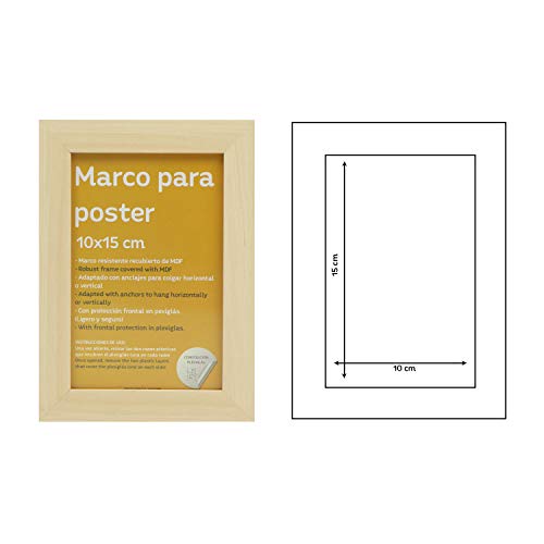 nacnic Set 4 Marcos Nogal para Fotos de MDF y Plexiglas para Colgar o Apoyar Ahorra y exporta