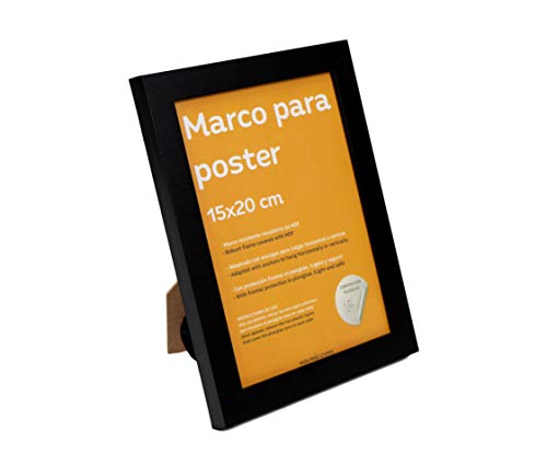 nacnic Set de 4 Marcos Negros tamaño 15x20cm. Marco de Color Negro Libre de impuestos