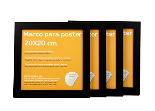 nacnic Marcos Cuadrados Negros (4unid) - Laminas Rebajas de fin de temporada