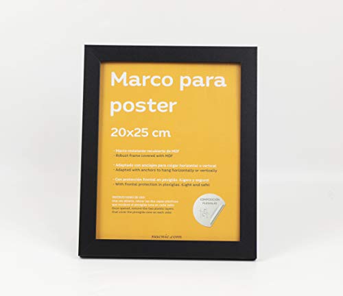 nacnic Set de 4 Marcos Negros tamaño 20x25cm. Marco de Color Negro Venta caliente